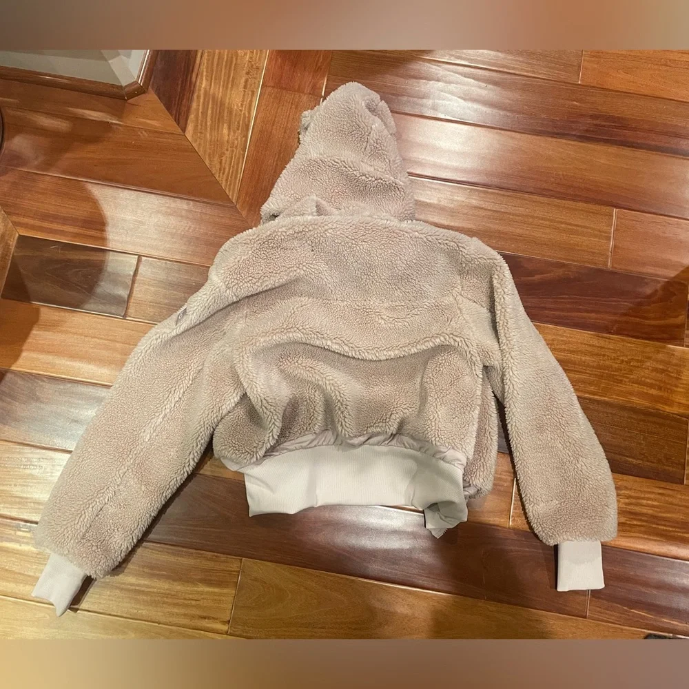 Alo Foxy Sherpa Jacket Mauve Pink XS - Picture 2 of 4